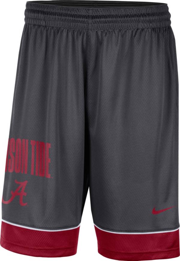 Nike Men's Alabama Crimson Tide Grey Dri-FIT Fast Break Shorts