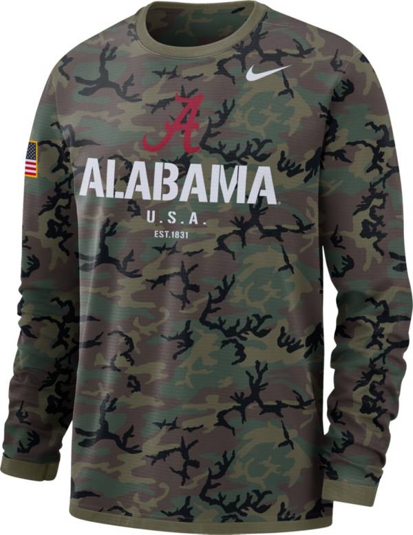 Nike Men's Alabama Crimson Tide Camo Military Appreciation Long Sleeve T-Shirt