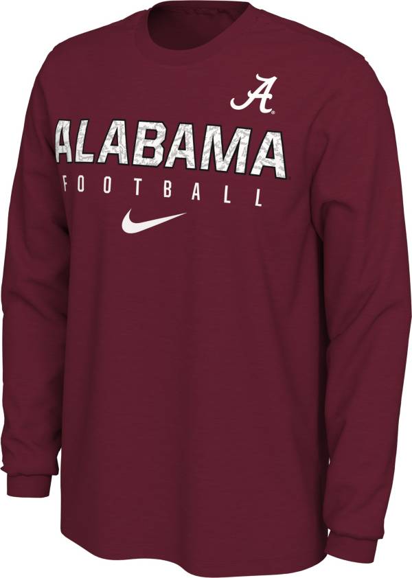 Nike Men's Alabama Crimson Tide Crimson Cotton Football Long Sleeve T-Shirt