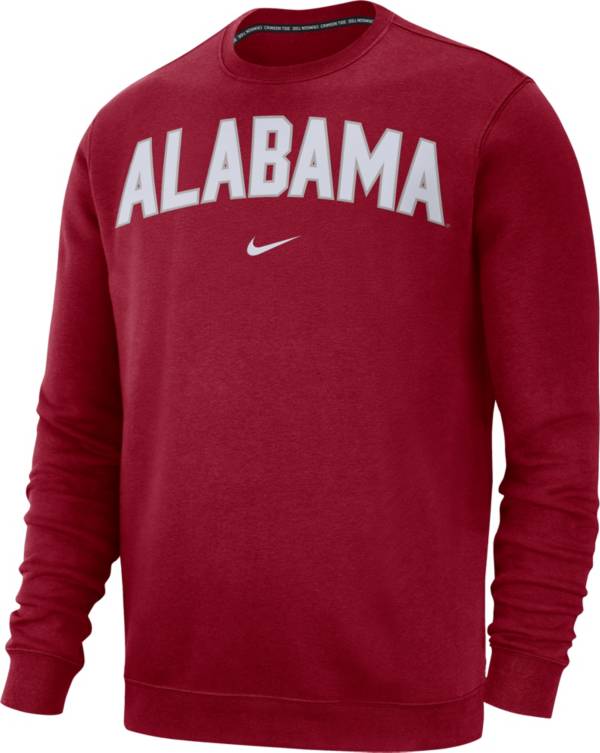 Nike Men's Alabama Crimson Tide Crimson Club Fleece Crew Neck Sweatshirt