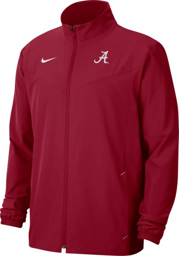 Nike Men's Alabama Crimson Tide Crimson Football Sideline Woven Full-Zip Jacket product image