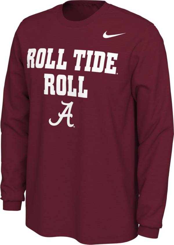 Nike Men's Alabama Crimson Tide Crimson Roll Tide Roll Mantra Long Sleeve T-Shirt