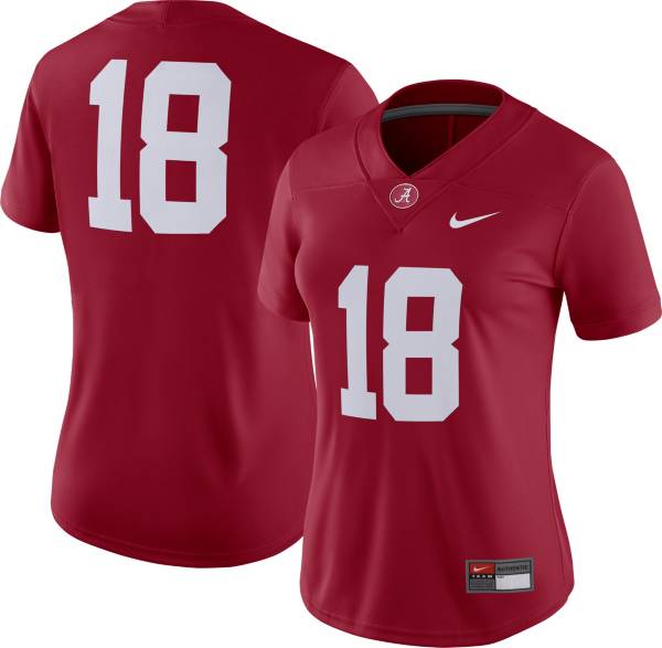 Nike Women's Alabama Crimson Tide #18 Crimson Dri-FIT Game Football Jersey