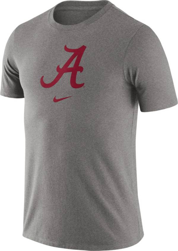 Nike Men's Alabama Crimson Tide Grey Essential Logo T-Shirt