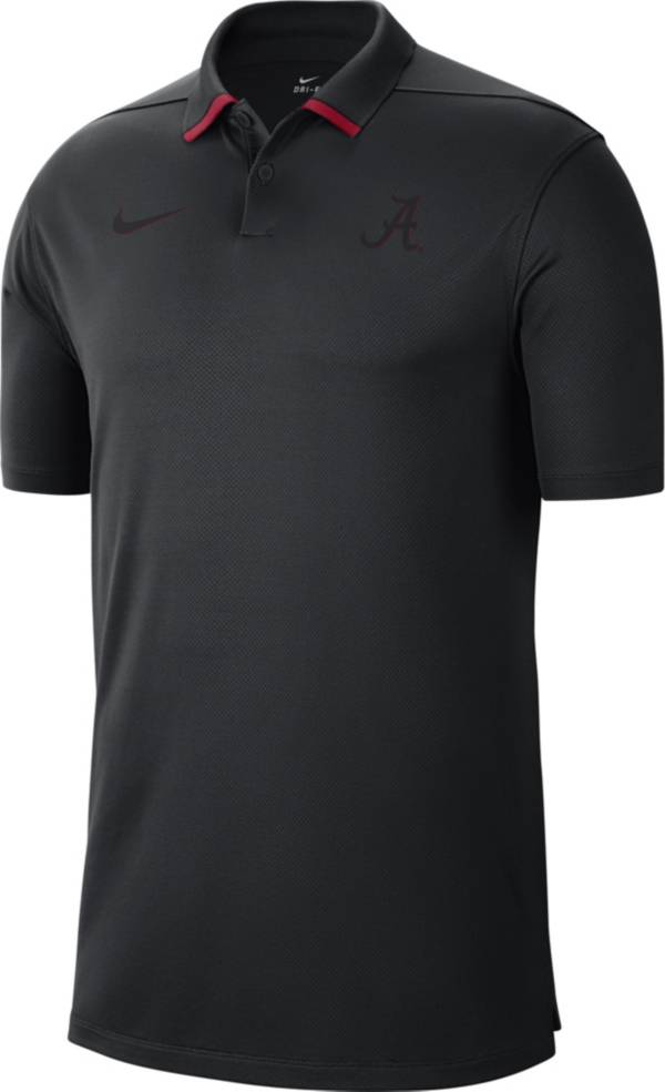 Nike Men's Alabama Crimson Tide Black Dri-FIT Vapor Pinnacle Polo