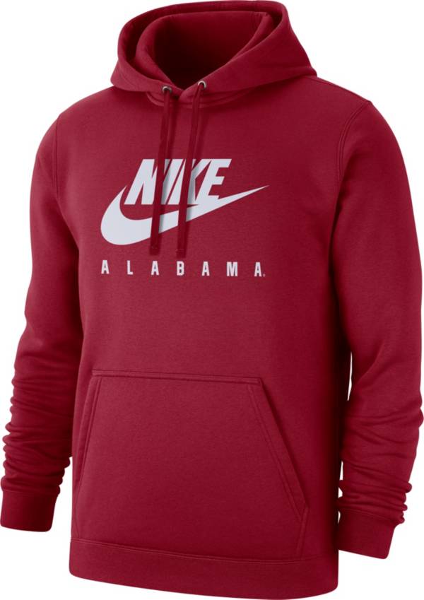 Nike Men's Alabama Crimson Tide Crimson Club Fleece Futura Pullover Hoodie