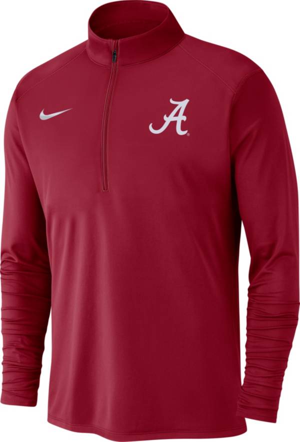 Nike Men's Alabama Crimson Tide Crimson Dri-FIT Pacer Quarter-Zip Shirt