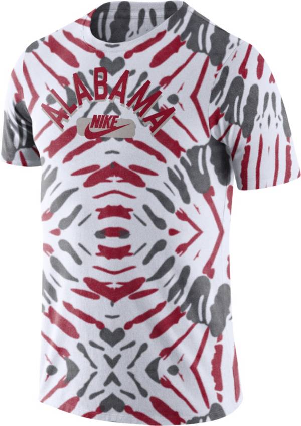 Nike Men's Alabama Crimson Tide White Tie-Dye Festival T-Shirt