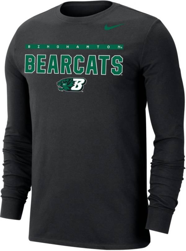 Nike Men's Binghamton Bearcats Dri-FIT Cotton Long Sleeve Black T-Shirt