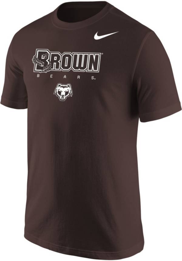 Nike Men's Brown University Bears Brown Core Cotton Graphic T-Shirt