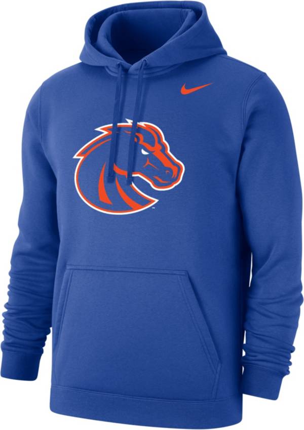 Nike Men's Boise State Broncos Blue Club Fleece Pullover Hoodie