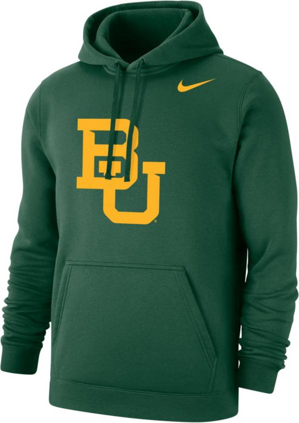 Nike Men's Baylor Bears Green Club Fleece Pullover Hoodie
