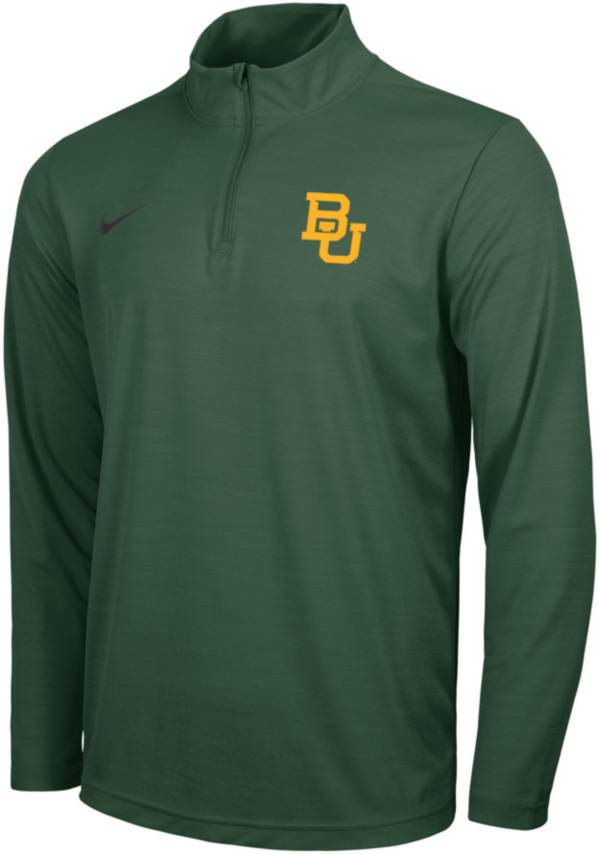Nike Men's Baylor Bears Green Intensity Quarter-Zip Shirt