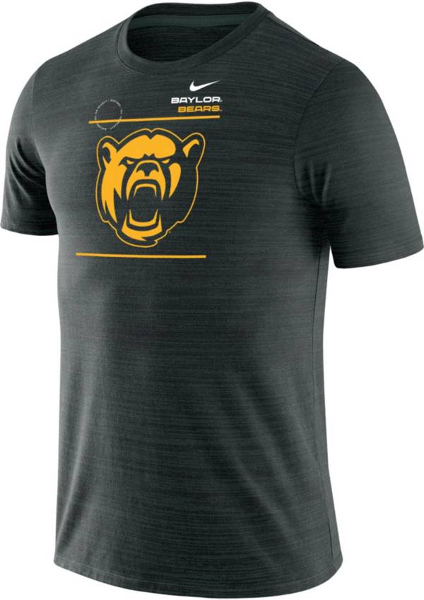 Nike Men's Baylor Bears Green Football Sideline Velocity T-Shirt