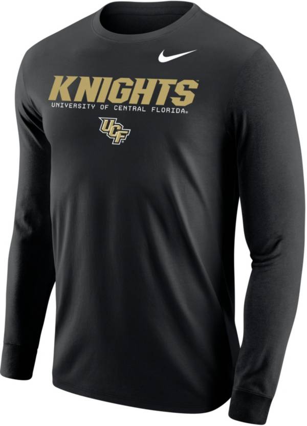 Nike Men's UCF Knights Core Cotton Graphic Black Long Sleeve T-Shirt