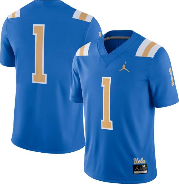 Jordan Men's UCLA Bruins #1 True Blue Dri-FIT Game Football Jersey