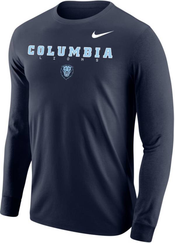 Nike Men's Columbia Bluejays Navy Core Cotton Graphic Long Sleeve T-Shirt