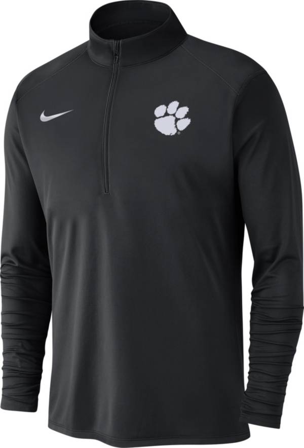 Nike Men's Clemson Tigers Dri-FIT Pacer Quarter-Zip Black Shirt