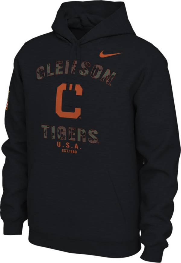 Nike Men's Clemson Tigers Veterans Day Black Pullover Hoodie