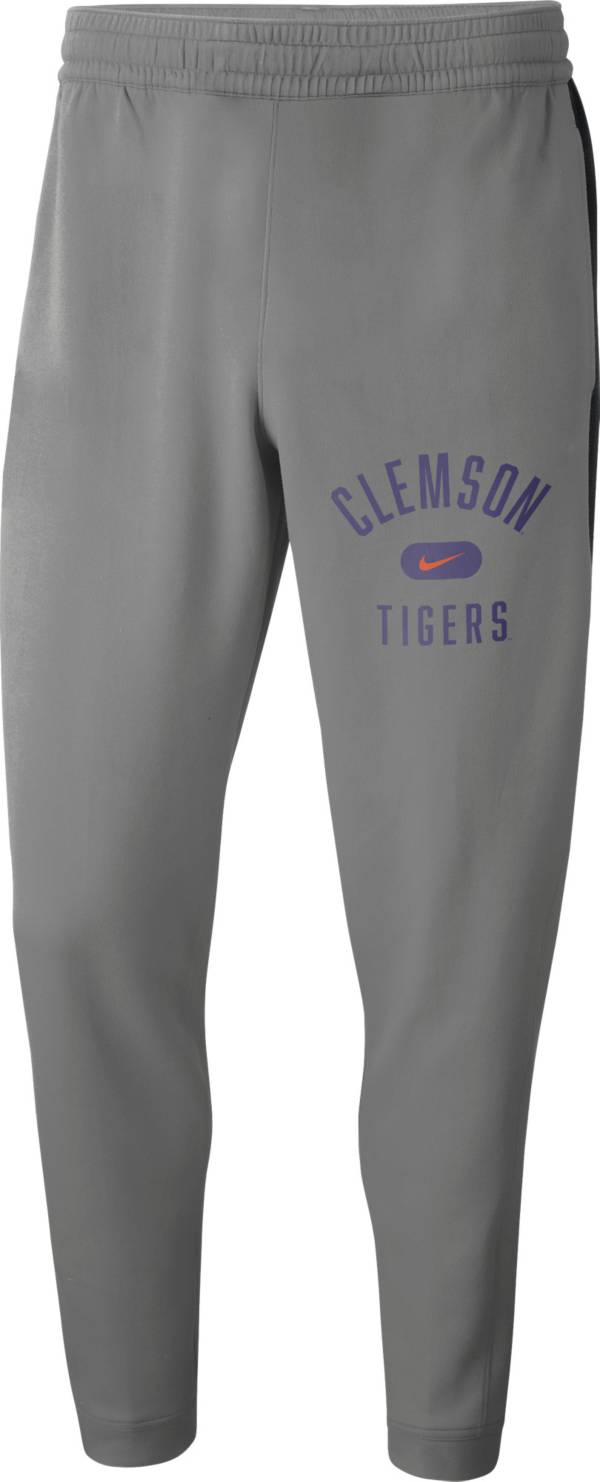 Nike Men's Clemson Tigers Grey Spotlight Basketball Pants