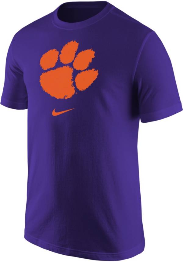 Nike Men's Clemson Tigers Purple Core Cotton Logo T-Shirt