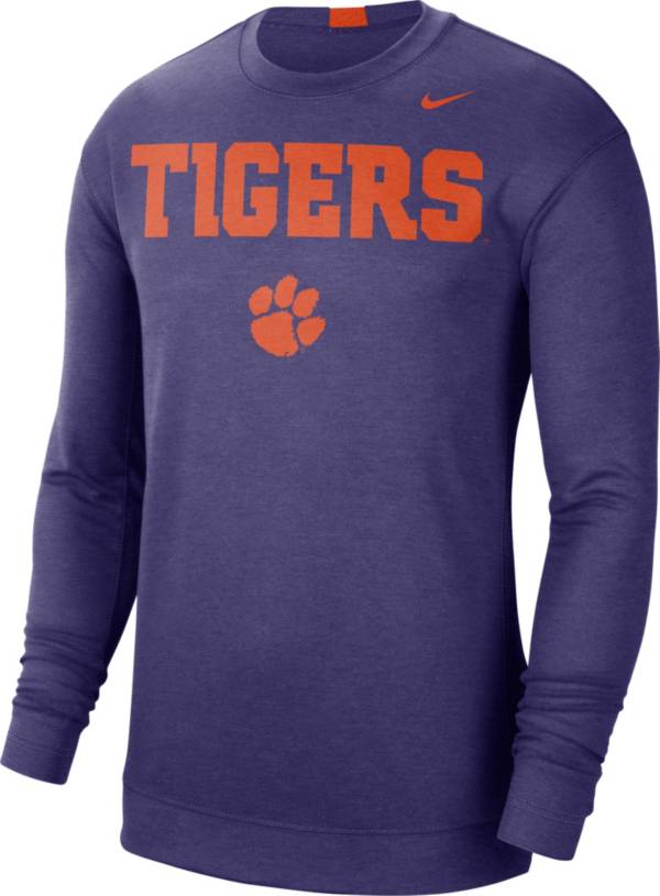 Nike Men's Clemson Tigers Purple Spotlight Basketball Long Sleeve T-Shirt