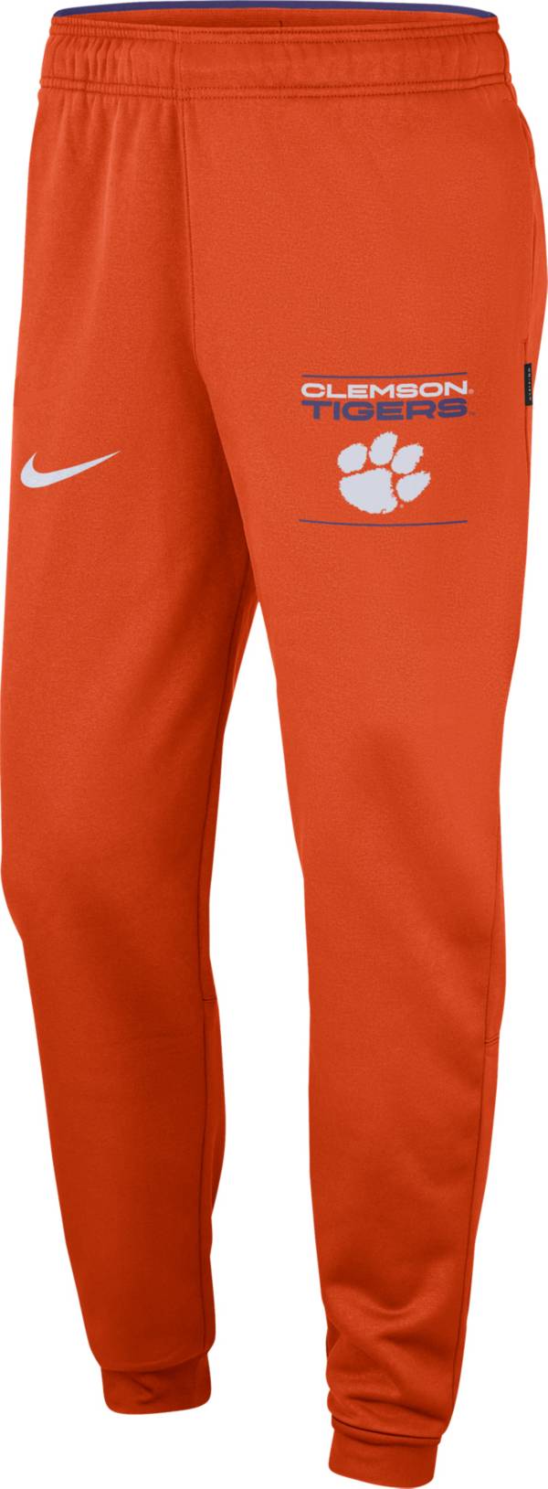 Nike Men's Clemson Tigers Orange Football Sideline Therma Pants