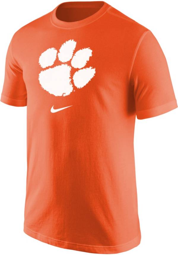 Nike Men's Clemson Tigers Orange Core Cotton Logo T-Shirt