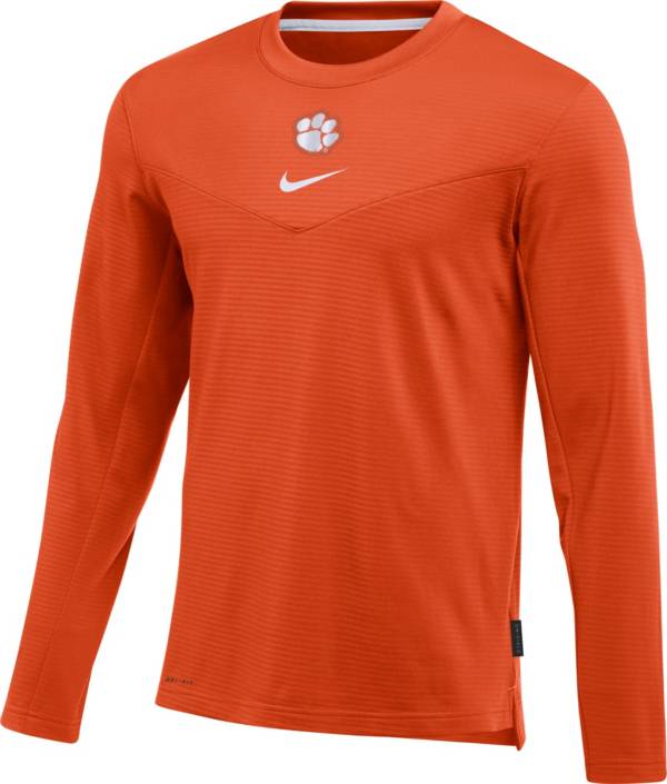 Nike Men's Clemson Tigers Orange Dry Top Crew Neck Sweatshirt