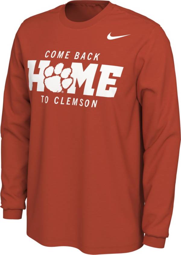 Nike Men's Clemson Tigers Orange Come Back Home Mantra Long Sleeve T-Shirt