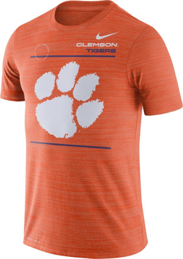 Nike Men's Clemson Tigers Orange Dri-FIT Velocity Football Sideline T-Shirt