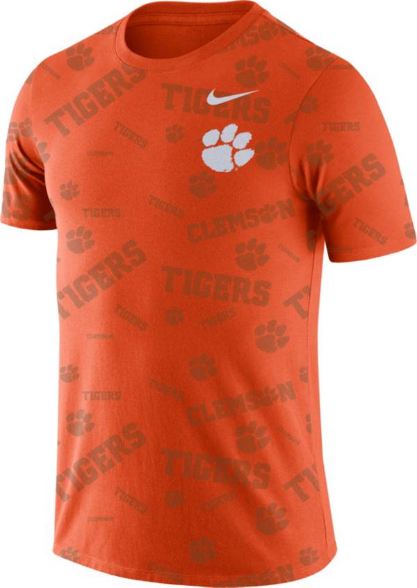 Nike Men's Clemson Tigers Orange Tailgate Print T-Shirt