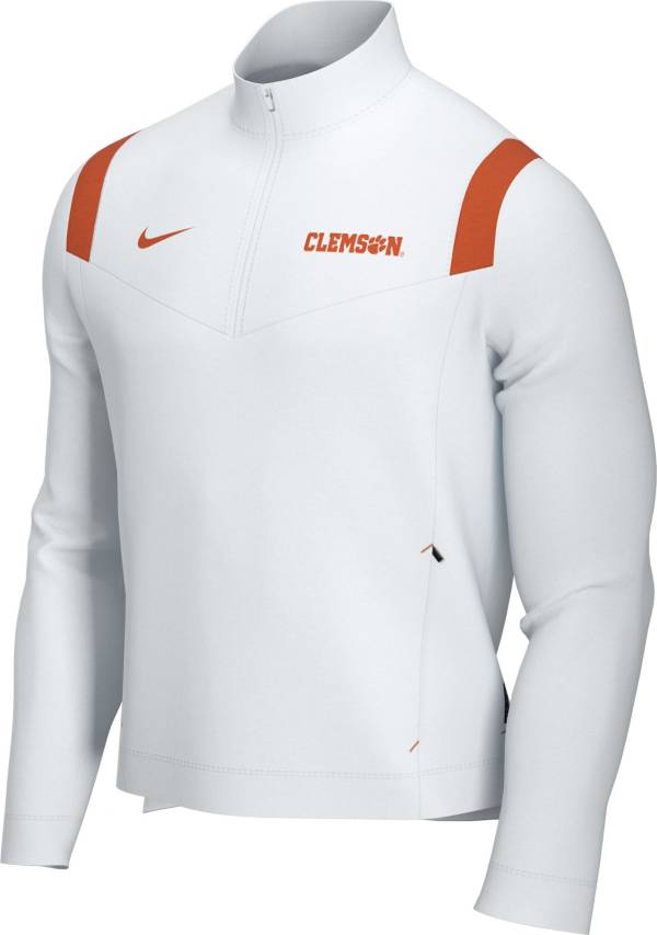 Nike Men's Clemson Tigers Football Sideline Coach Lightweight White Jacket