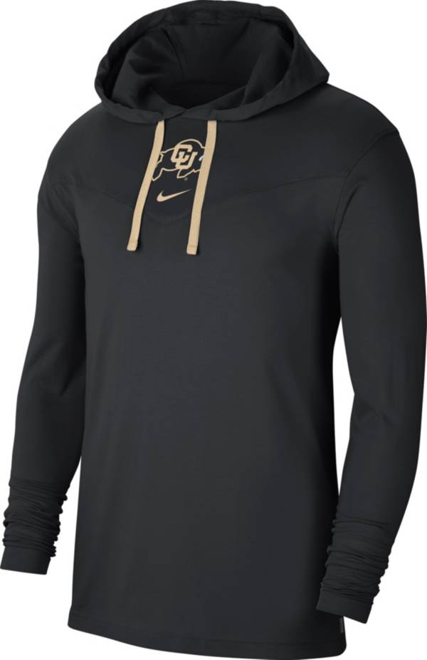 Nike Men's Colorado Buffaloes Black Long Sleeve Hooded T-Shirt