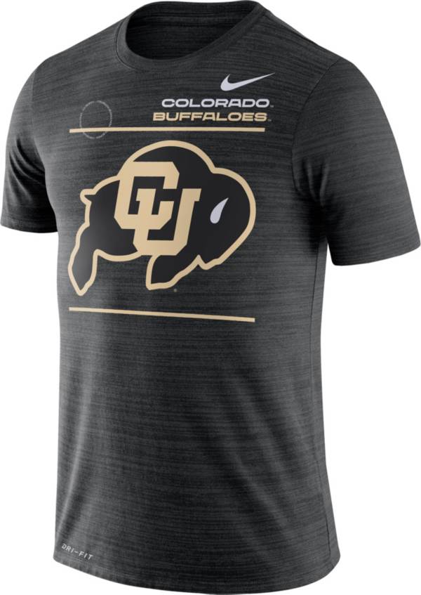 Nike Men's Colorado Buffaloes Dri-FIT Velocity Football Sideline Black T-Shirt