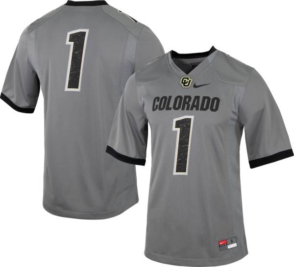 Nike Men's Colorado Buffaloes #1 Grey Untouchable Football Jersey