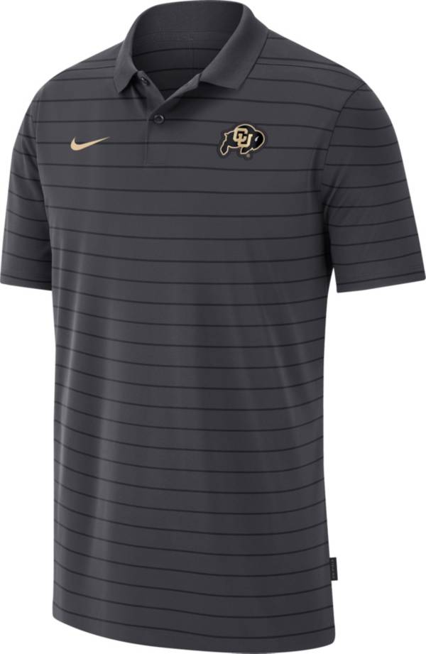 Nike Men's Colorado Buffaloes Grey Football Sideline Victory Polo