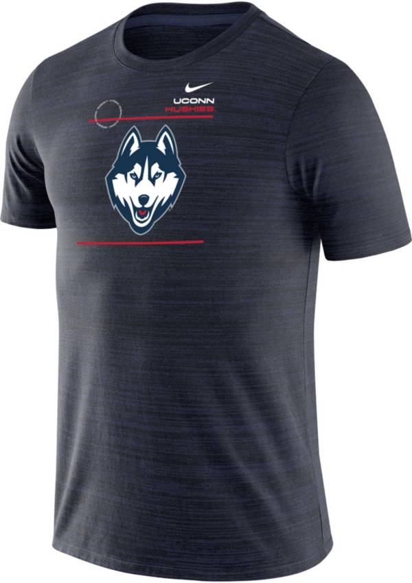 Nike Men's UConn Huskies Blue Football Sideline Velocity T-Shirt