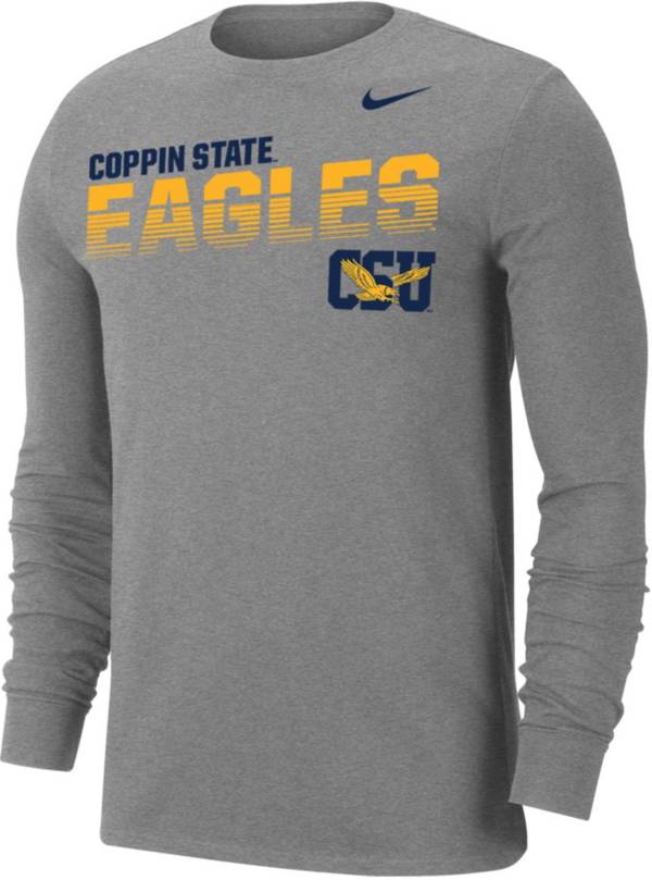 Nike Men's Coppin State Eagles Grey Dri-FIT Cotton Long Sleeve T-Shirt