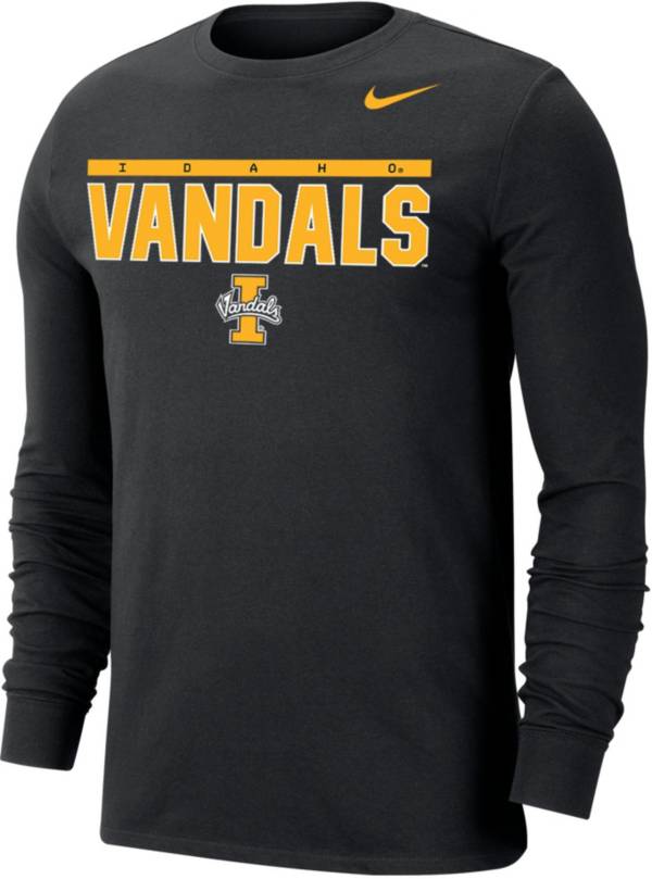 Nike Men's Idaho Vandals Dri-FIT Cotton Long Sleeve Black T-Shirt