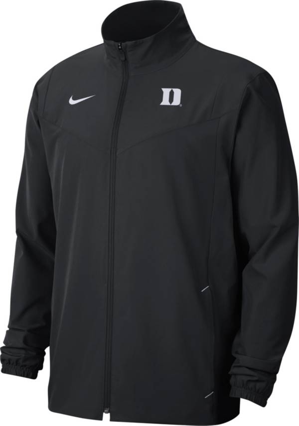 Nike Men's Duke Blue Devils Football Sideline Woven Full-Zip Black Jacket