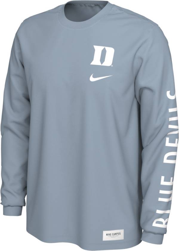 Nike Men's Duke Blue Devils Pastel Duke Blue Seasonal Cotton Long Sleeve T-Shirt