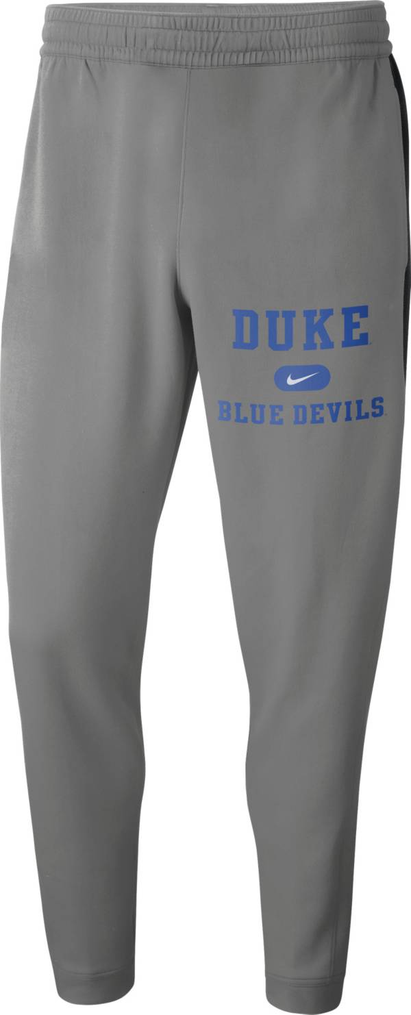 Nike Men's Duke Blue Devils Grey Spotlight Basketball Pants