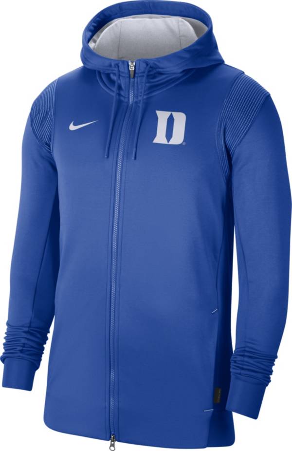 Nike Men's Duke Blue Devils Duke Blue Therma Football Sideline Full-Zip Hoodie