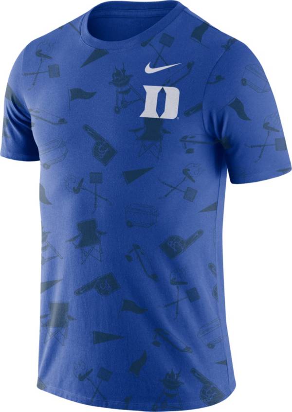 Nike Men's Duke Blue Devils Duke Blue Tailgate Print T-Shirt