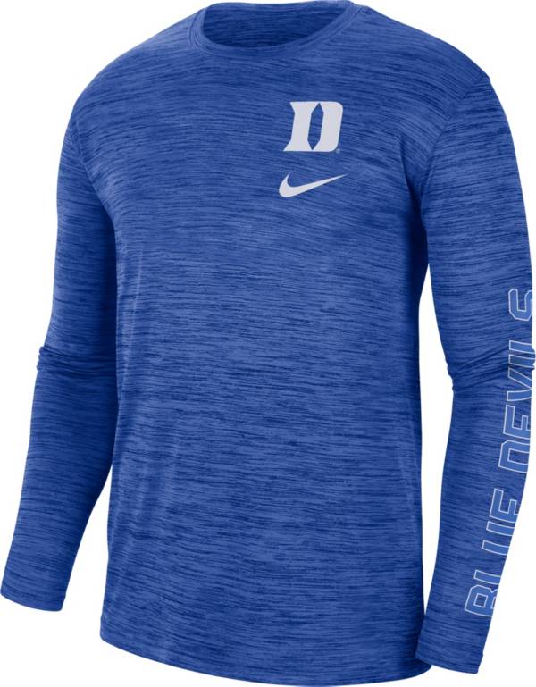 Nike Men's Duke Blue Devils Duke Blue Dri-FIT Velocity Graphic Long Sleeve T-Shirt