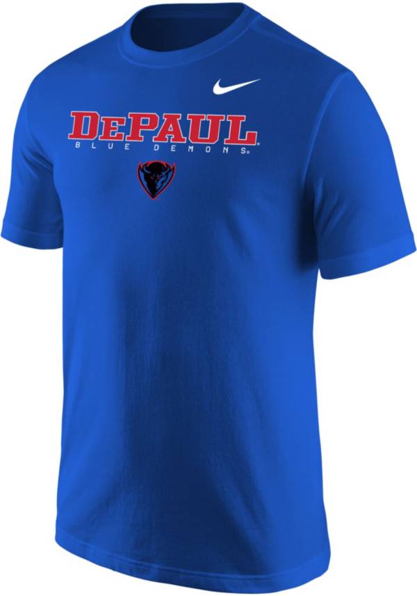 Nike Men's DePaul Blue Demons Royal Blue Core Cotton Graphic T-Shirt