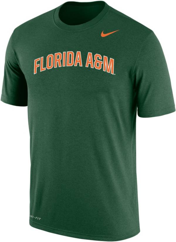 Nike Men's Florida A&M Rattlers Green Dri-FIT Cotton T-Shirt