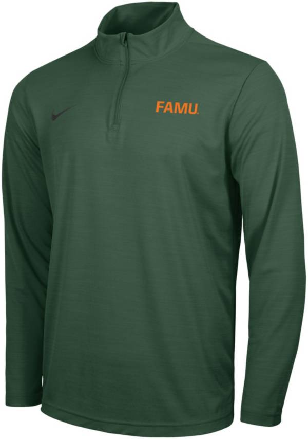 Nike Men's Florida A&M Rattlers Green Intensity Quarter-Zip Shirt