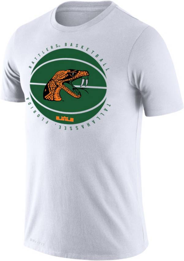 Nike x LeBron James Men's Florida A&M Rattlers Basketball White Dri-FIT Legend Logo T-Shirt